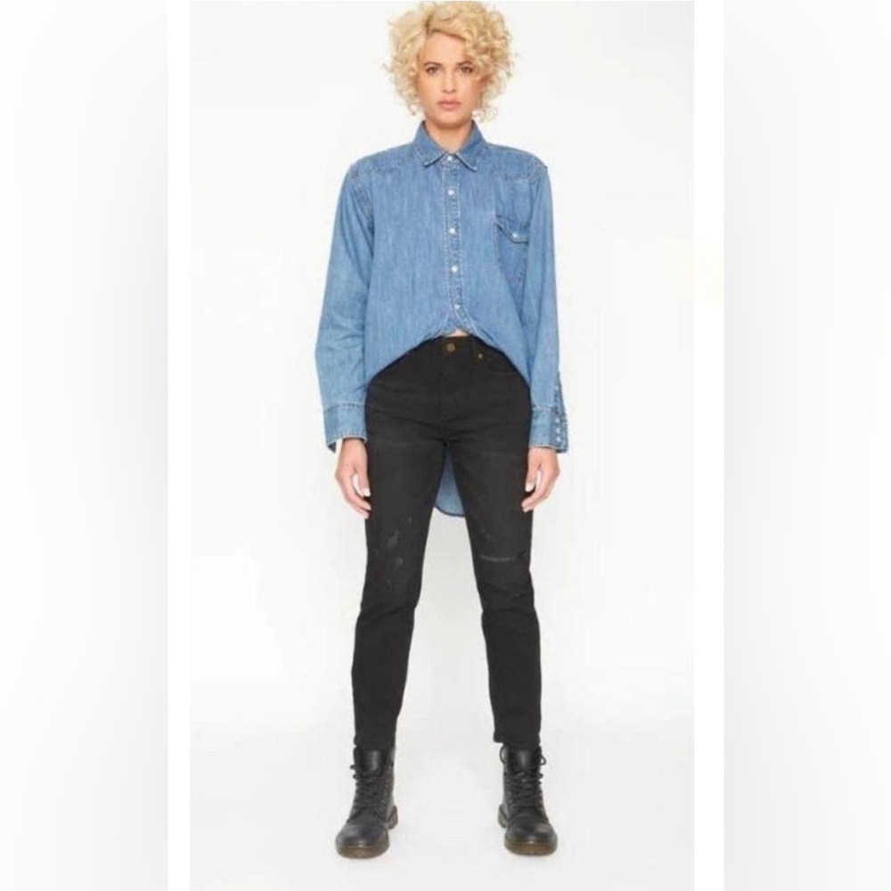 Sandrine Rose By Free People Women’s Blue Denims Shirt Long Sleeve size S